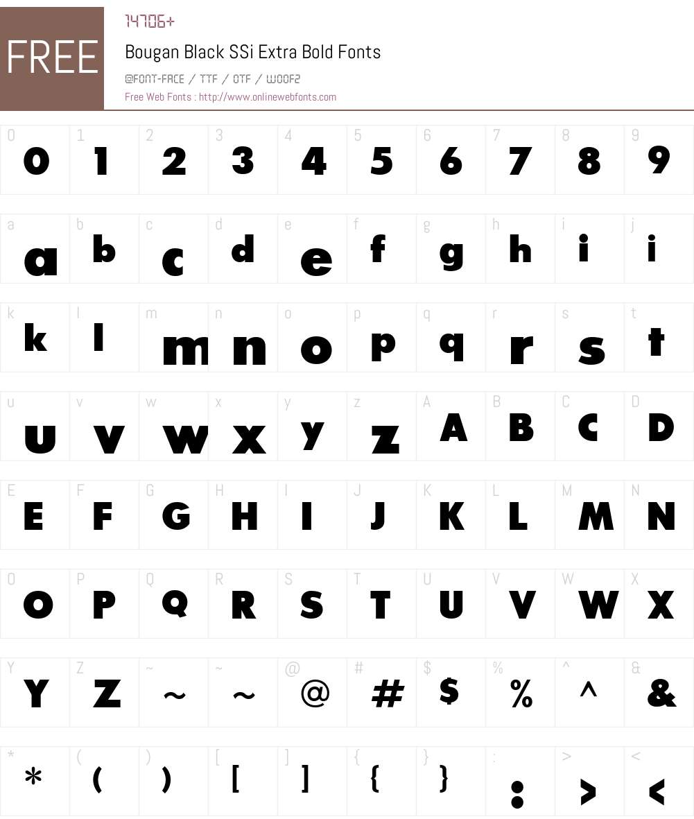 Bougan Black SSi Font Screenshots