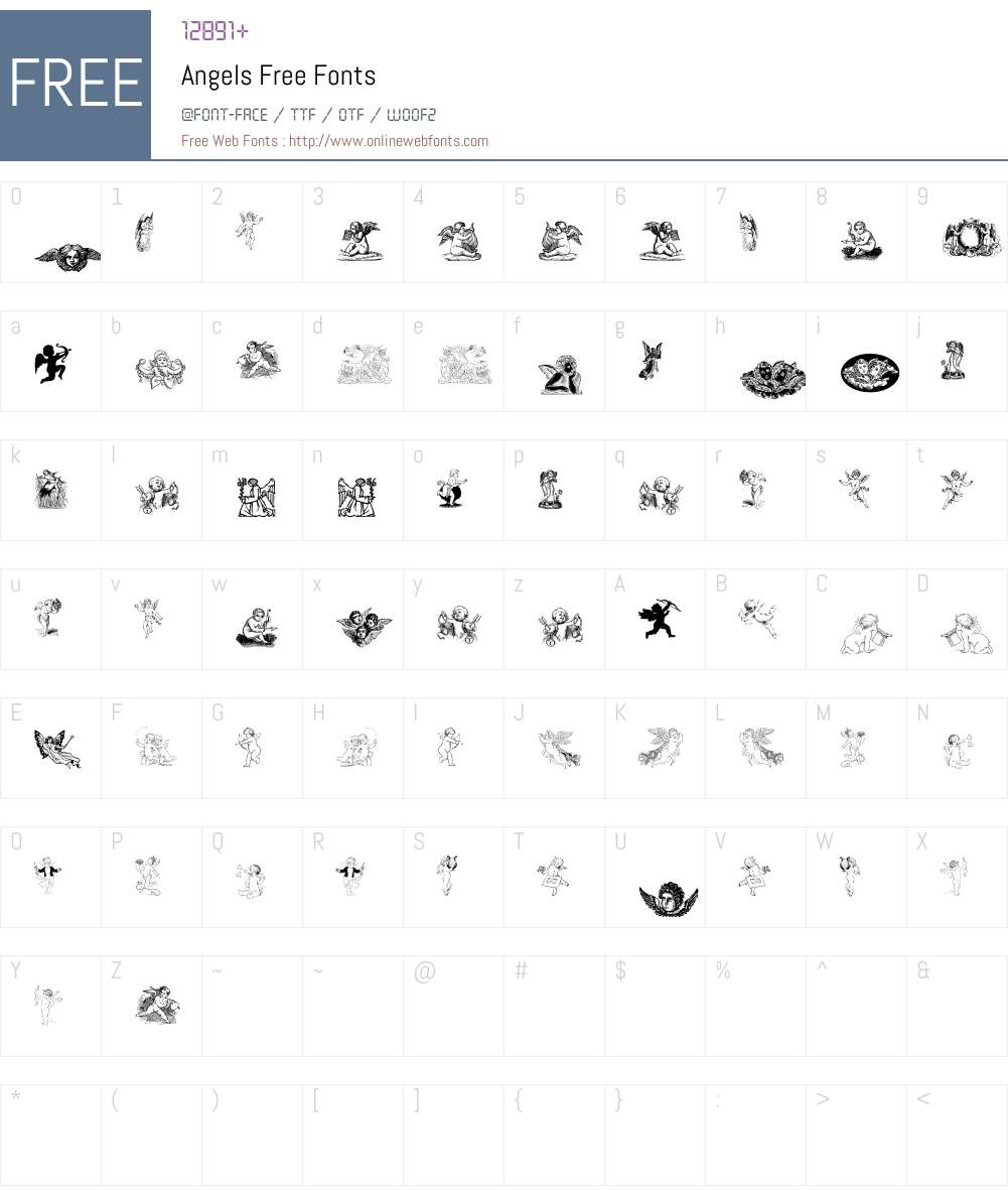 Angels Free Font Screenshots