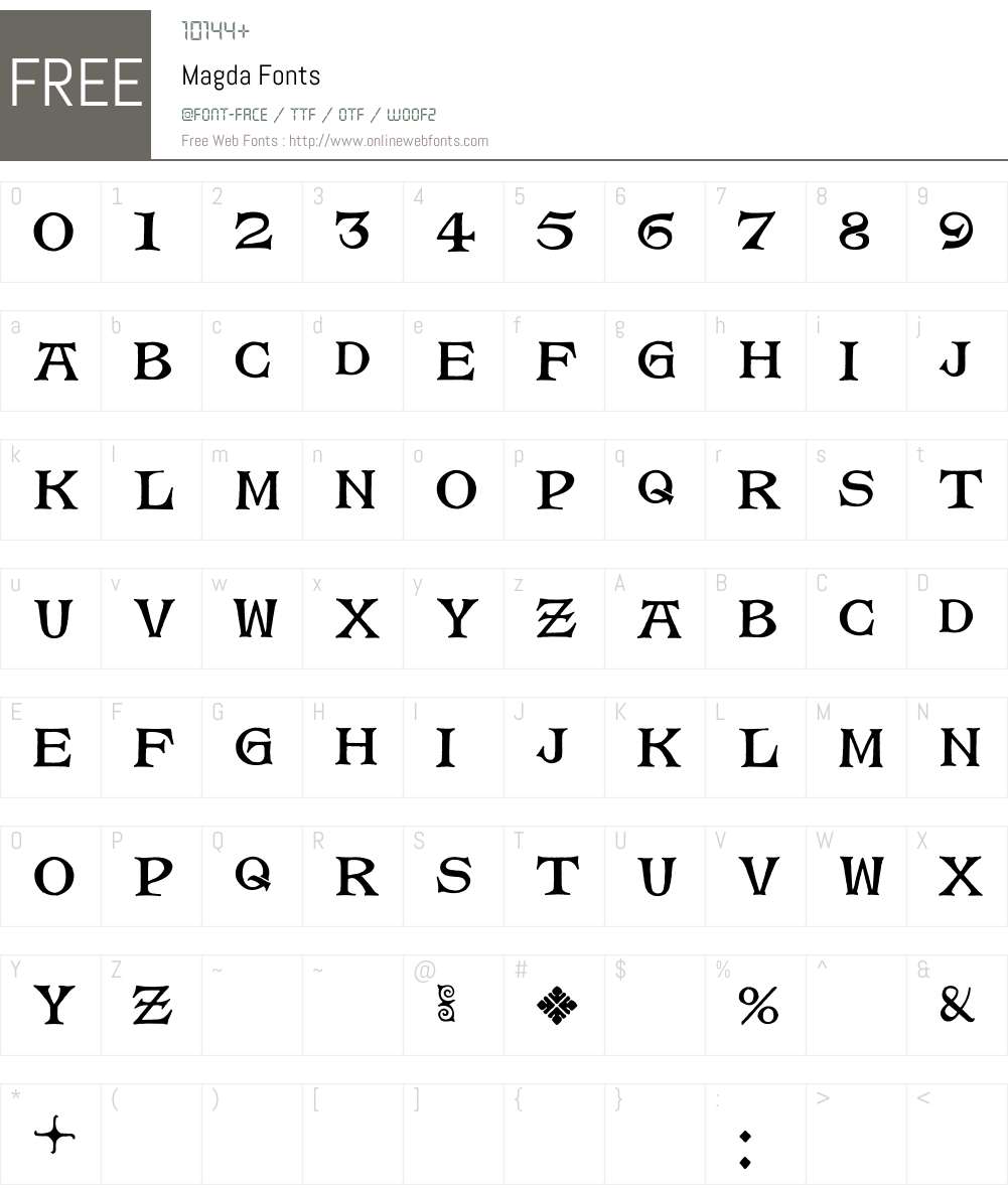 Magda Font Screenshots