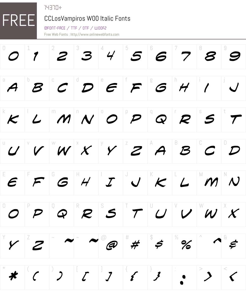 CCLosVampirosW00-Italic Font Screenshots
