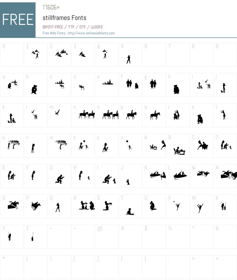stillframes Font Screenshots