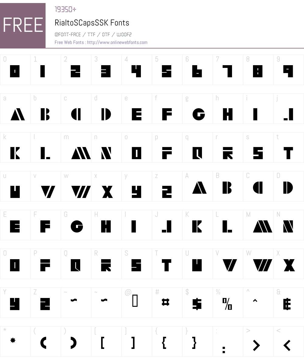 RialtoSCapsSSK Font Screenshots