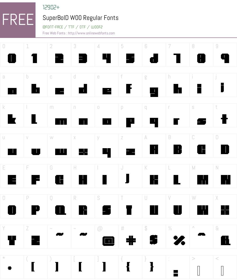 Superbold Font Screenshots