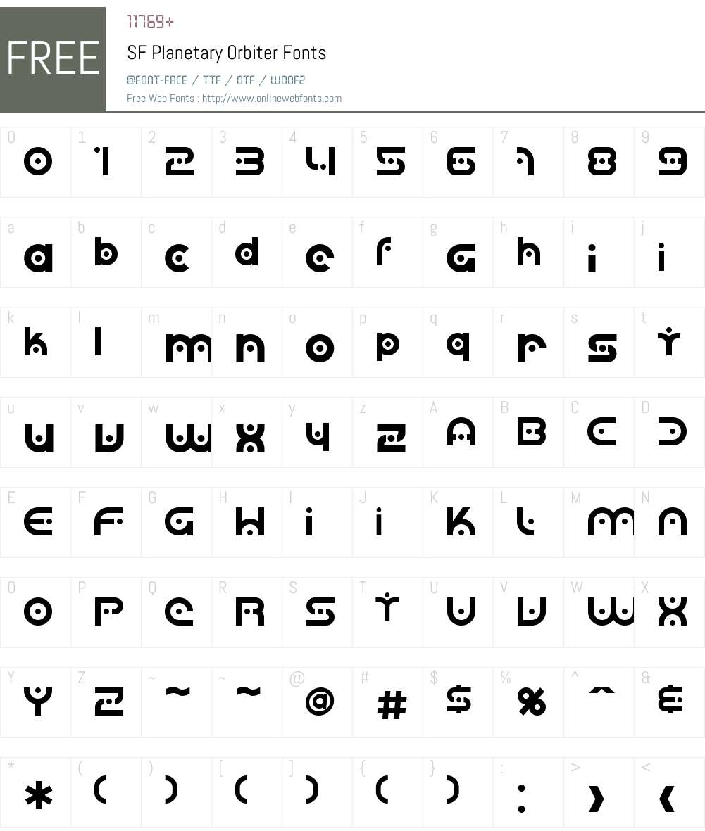 SF Planetary Orbiter Font Screenshots