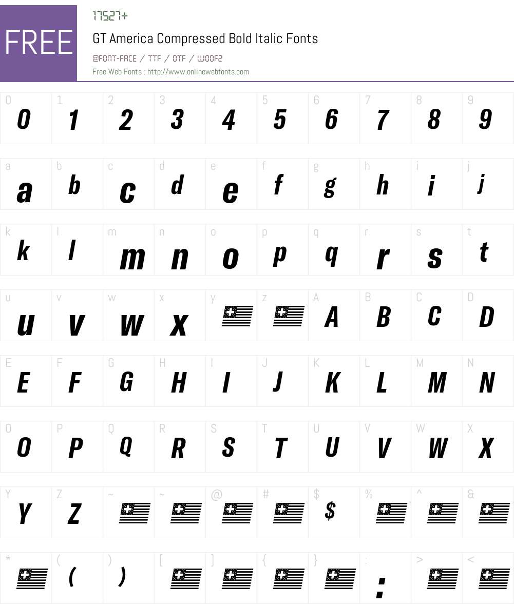 GT America Compressed Bold Font Screenshots