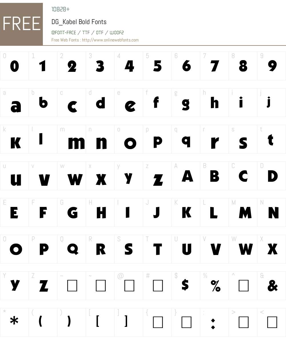 DG_Kabel Font Screenshots