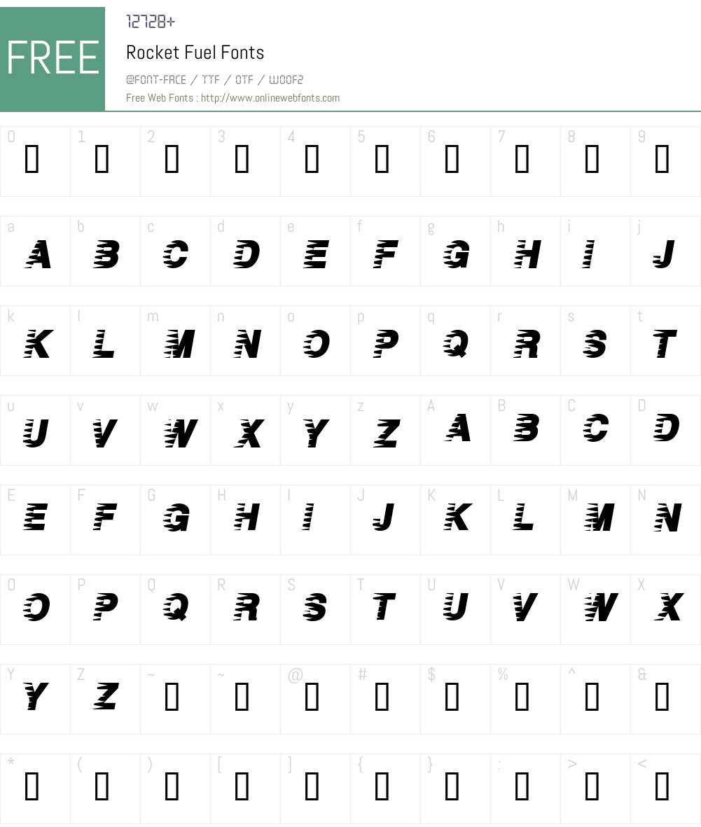 Rocket Fuel Font Screenshots