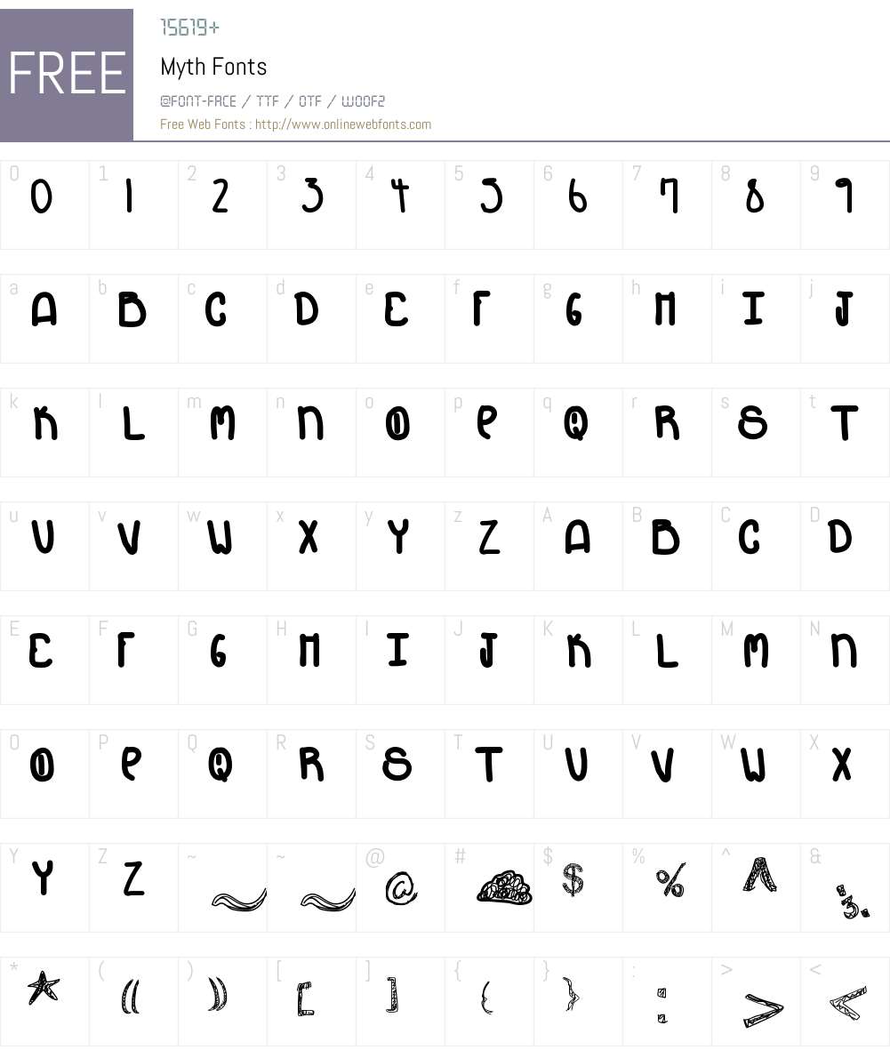 Myth Font Screenshots