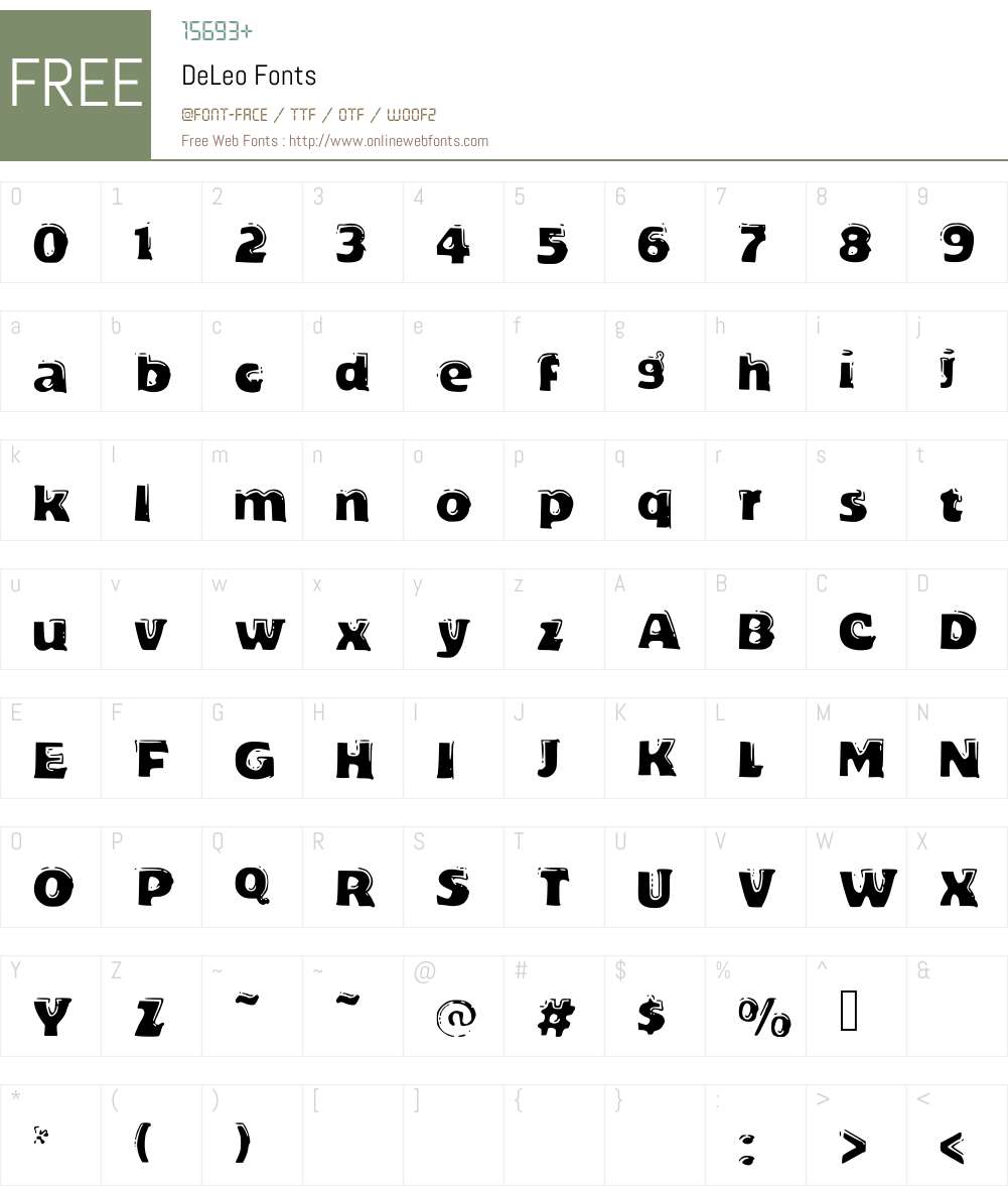 DeLeo Font Screenshots