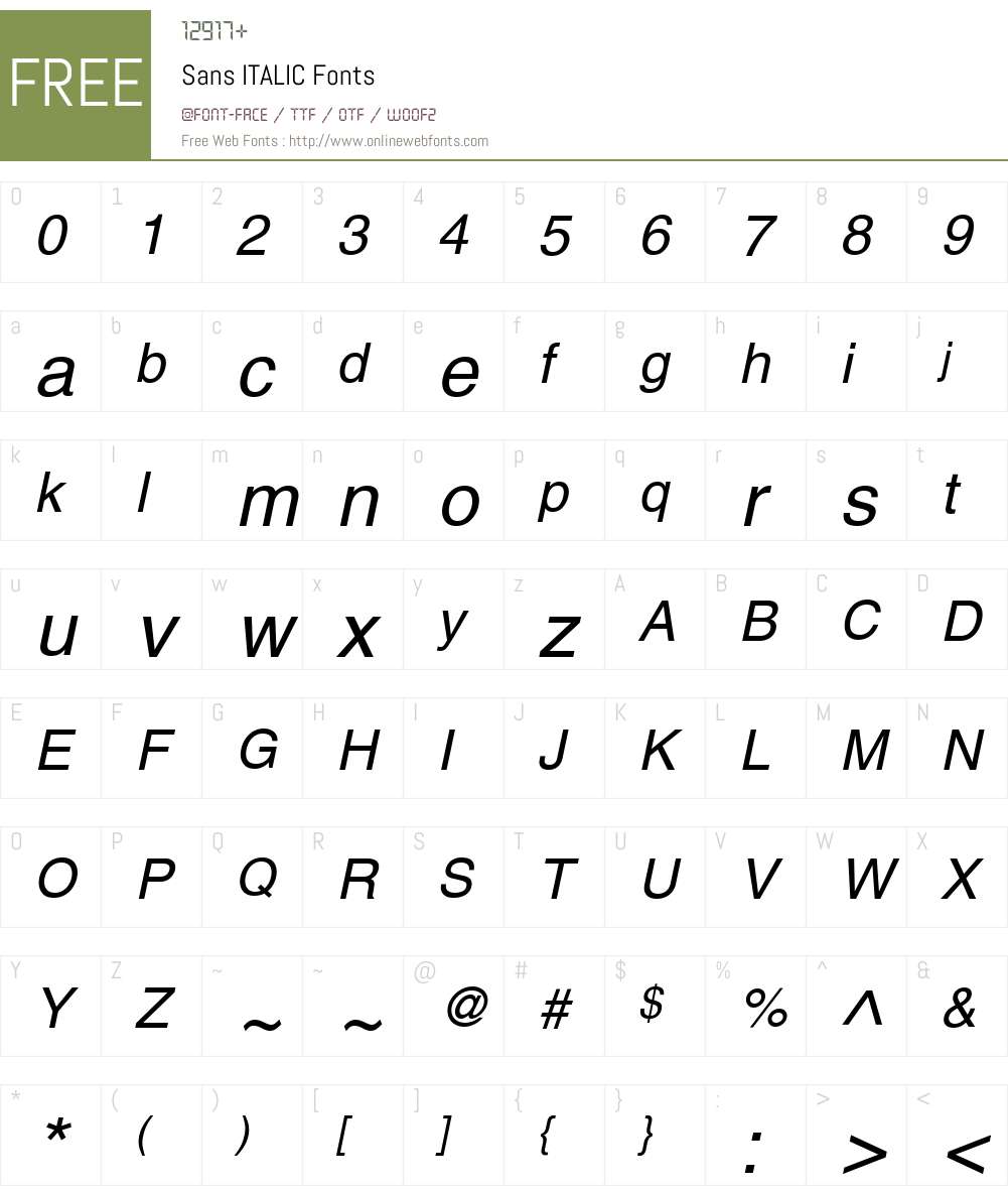 Sans Font Screenshots