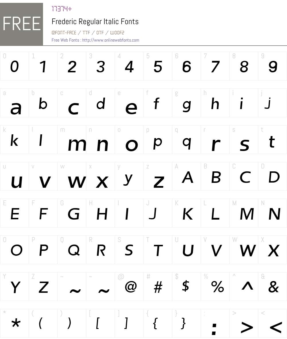 Frederic Font Screenshots