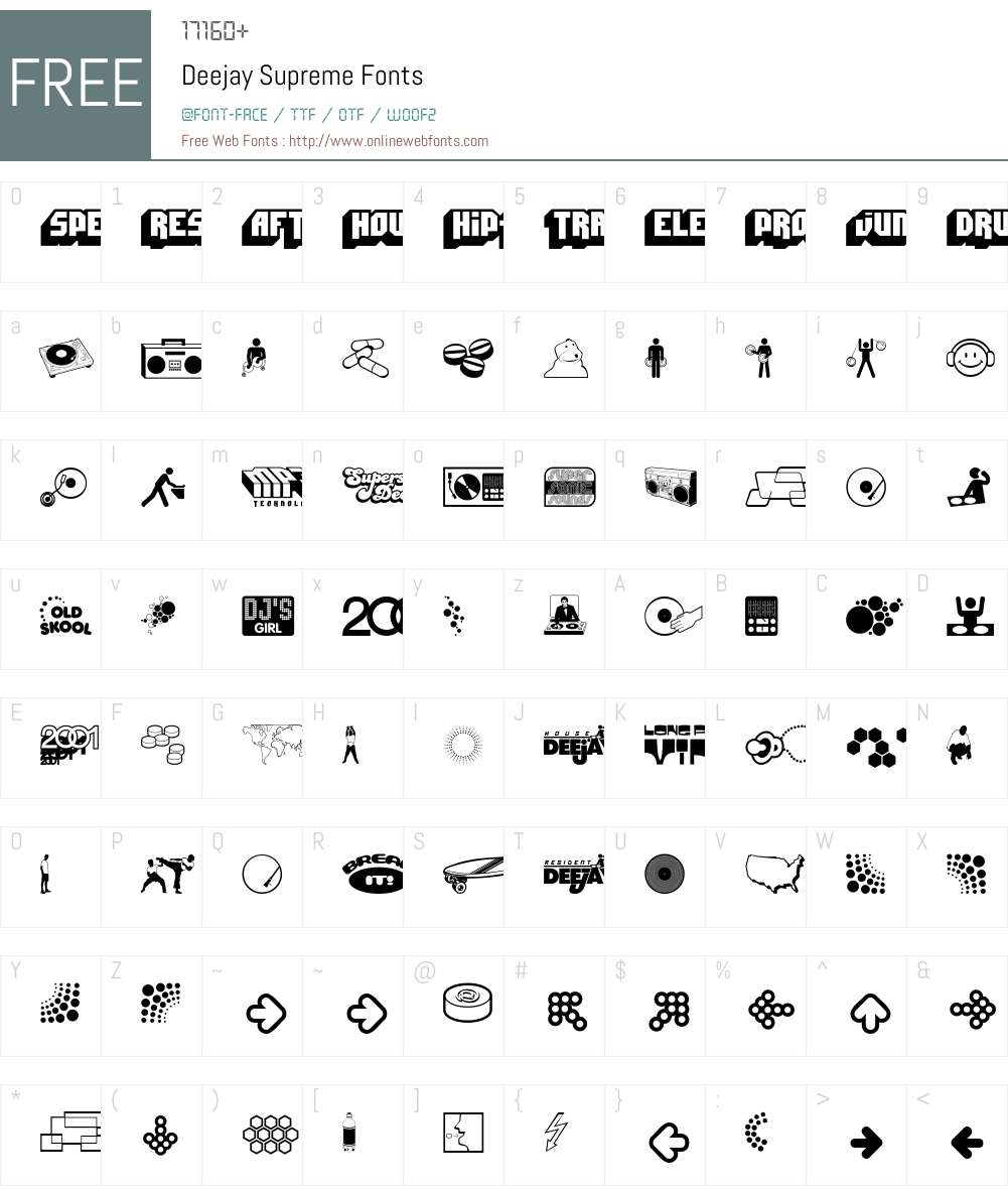 Deejay Supreme Font Screenshots