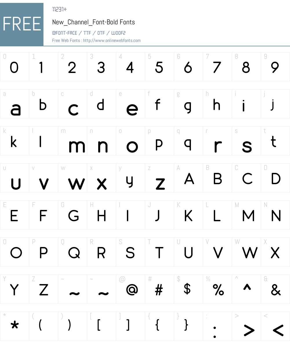 New_Channel_Font Bold Font Screenshots