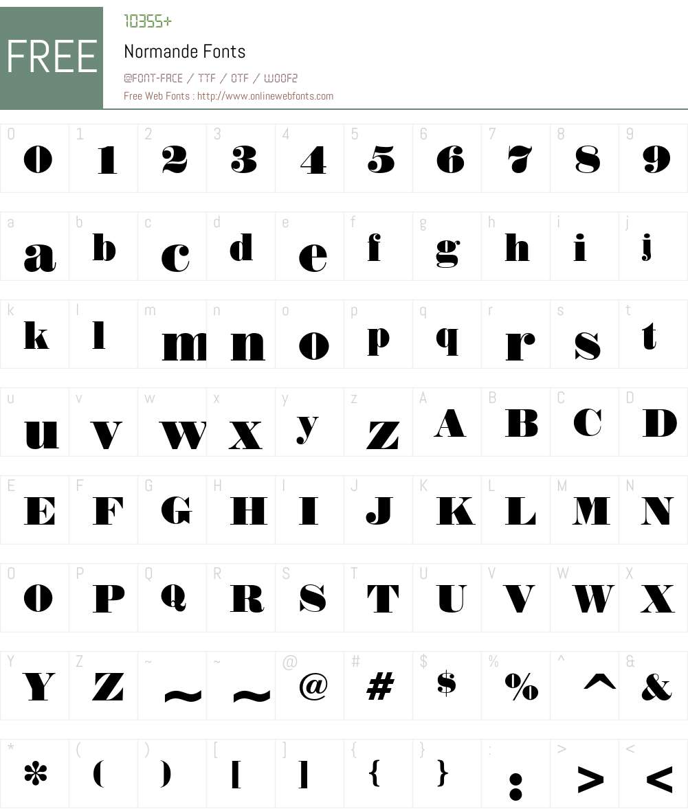 Normande Font Screenshots