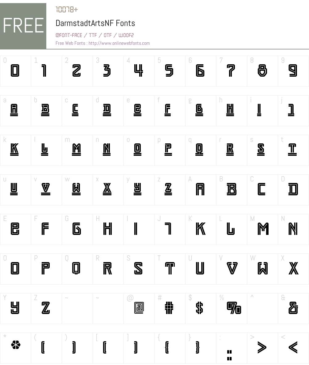 Darmstadt Arts NF Font Screenshots