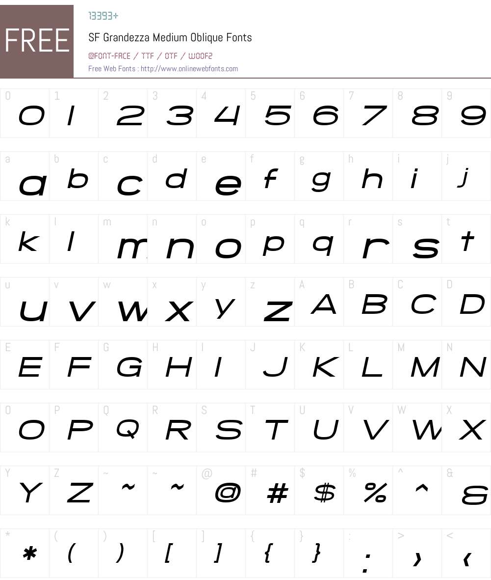 SF Grandezza Font Screenshots