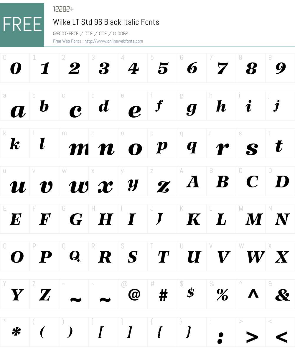Wilke LT Std Font Screenshots