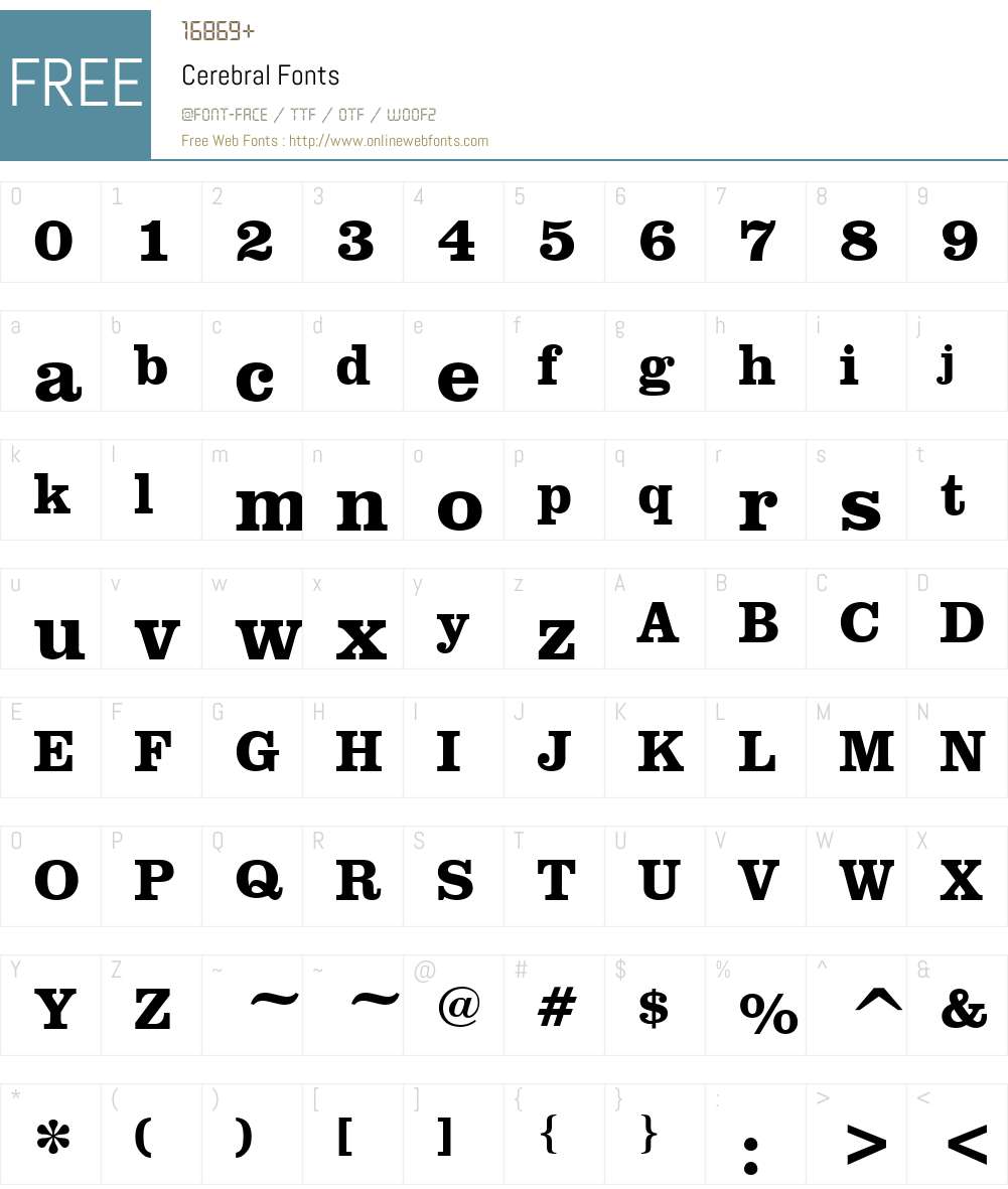 Cerebral Font Screenshots