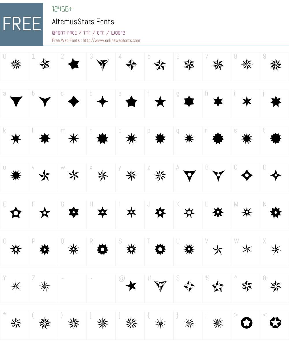 Altemus Font Screenshots