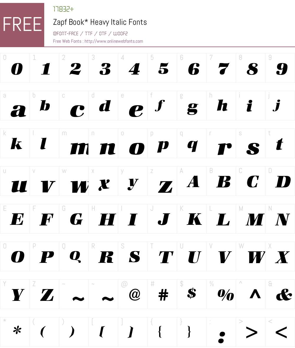 Zapf Book BQ Font Screenshots