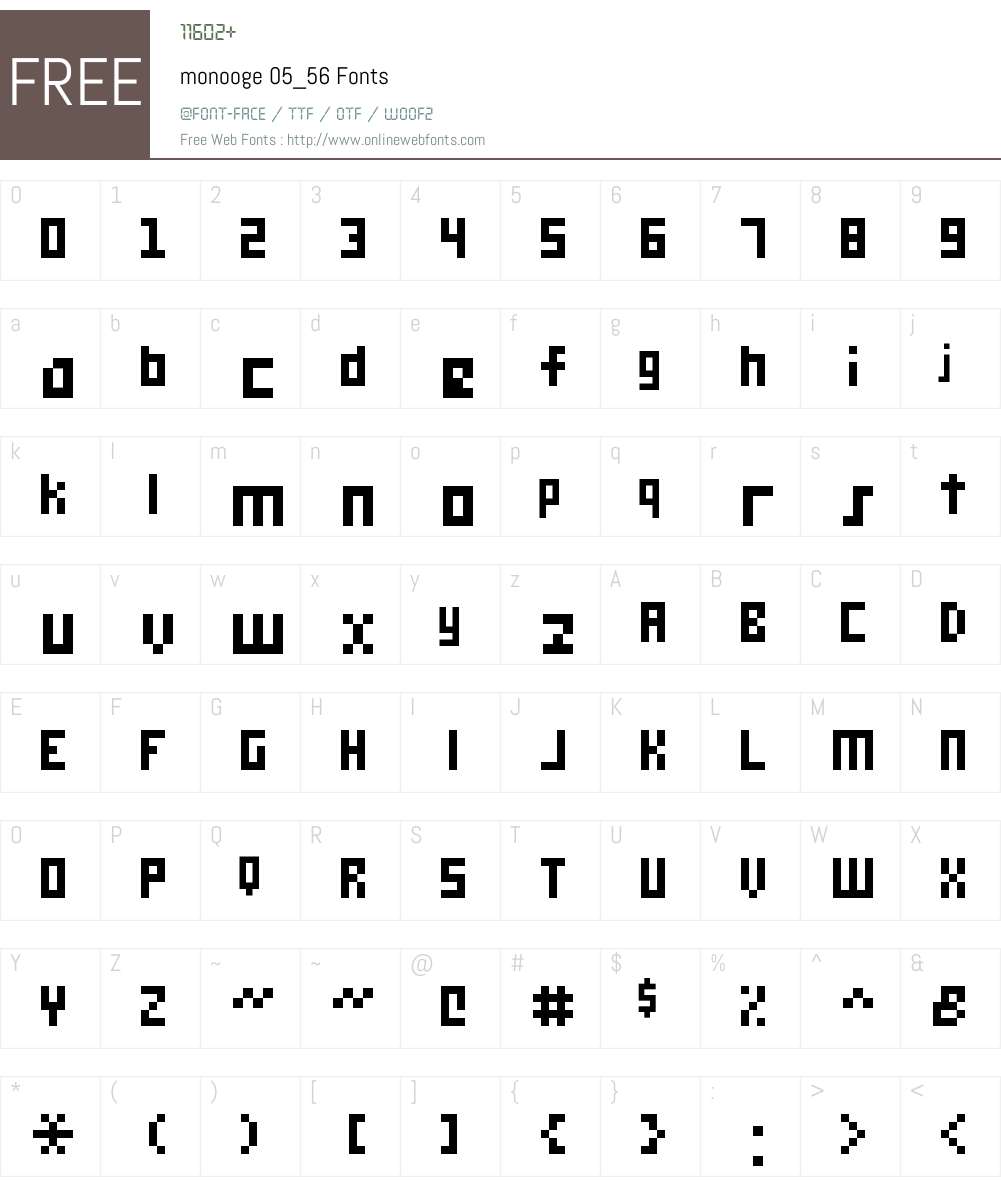 monooge 05_56 Font Screenshots