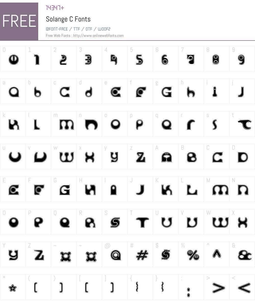 Solange C Font Screenshots