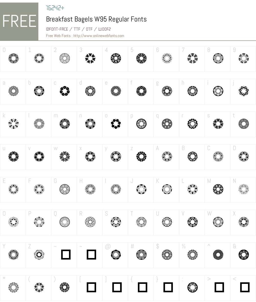Breakfast Bagels Font Screenshots