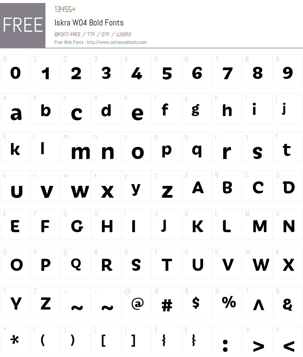 Iskra Font Screenshots