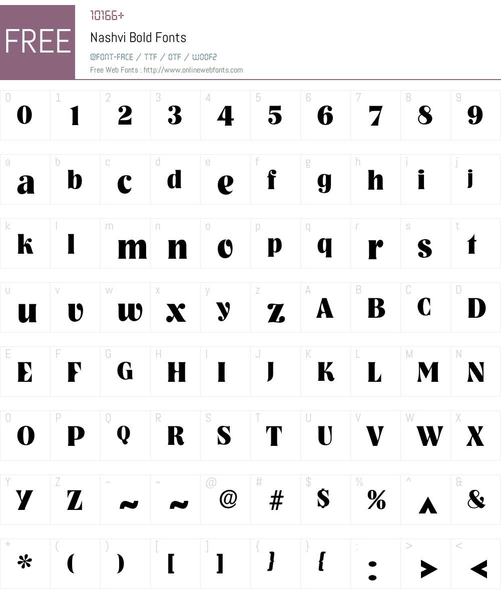 Nashvi Font Screenshots