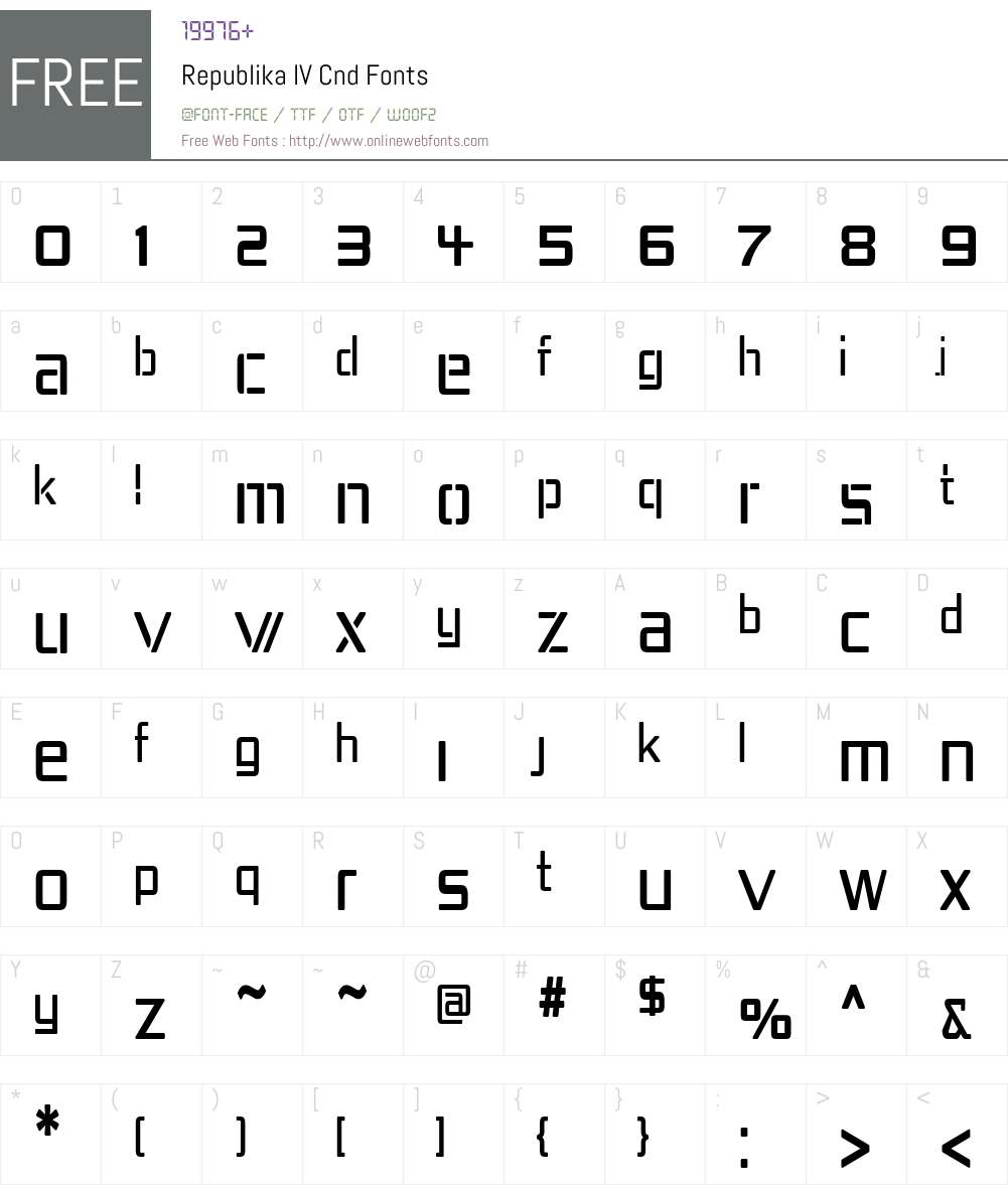 Republika IV Cnd Font Screenshots