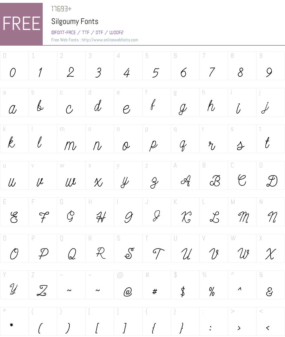 Silgoumy Font Screenshots