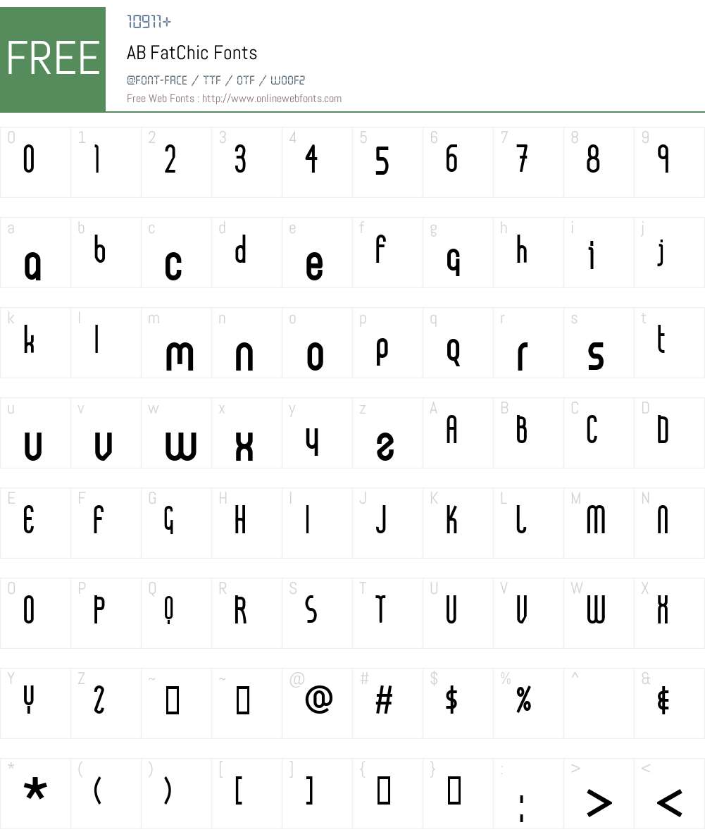 AB FatChic Font Screenshots