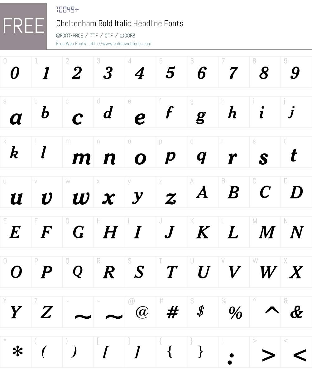 Cheltenham Font Screenshots