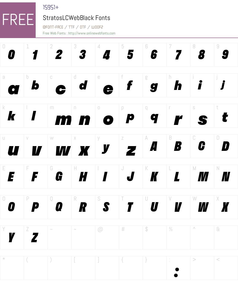 Stratos LC Web Black Font Screenshots