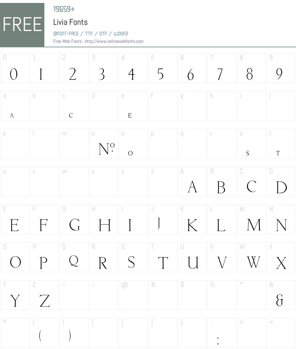 Livia Font Screenshots