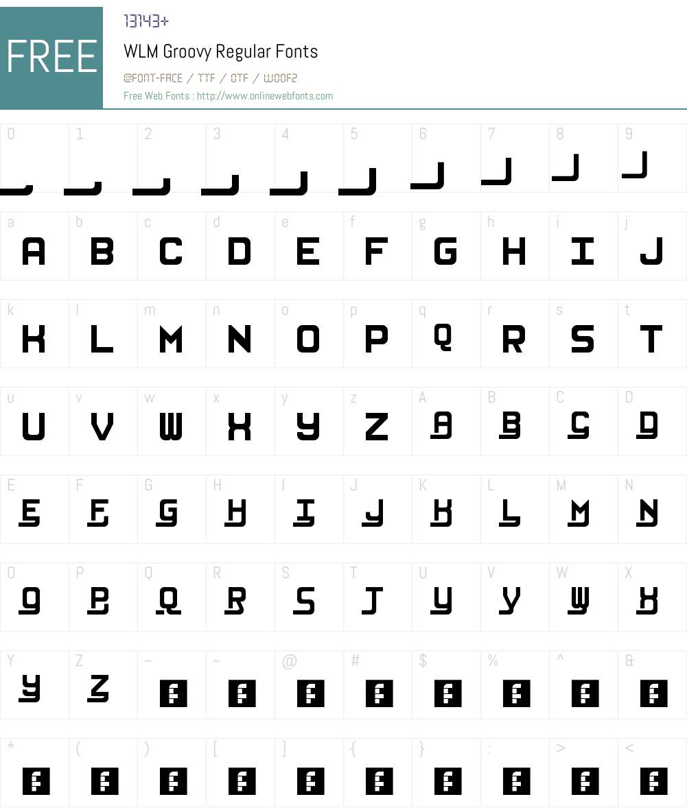 WLM Groovy Font Screenshots