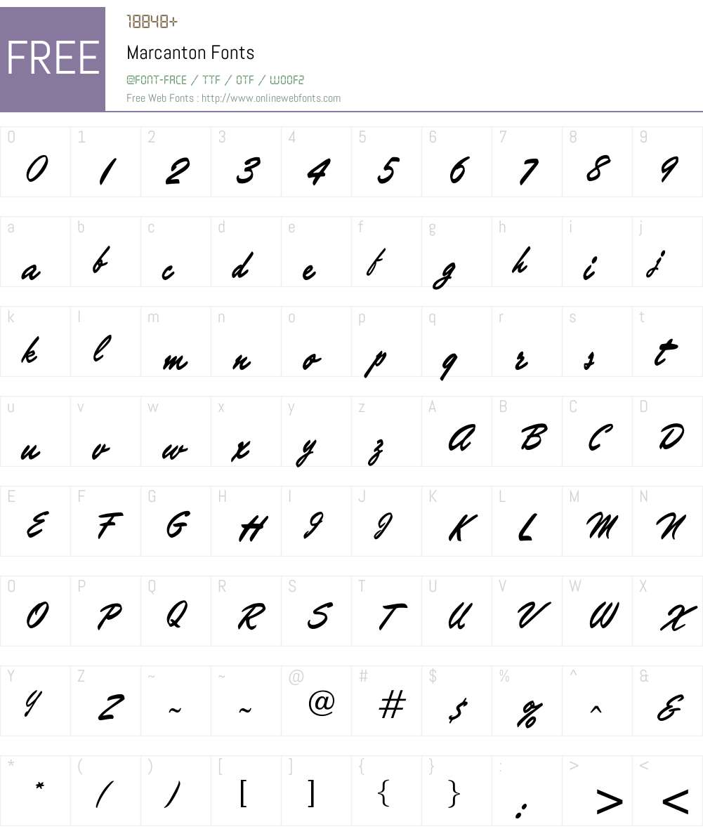 Marcanton Font Screenshots