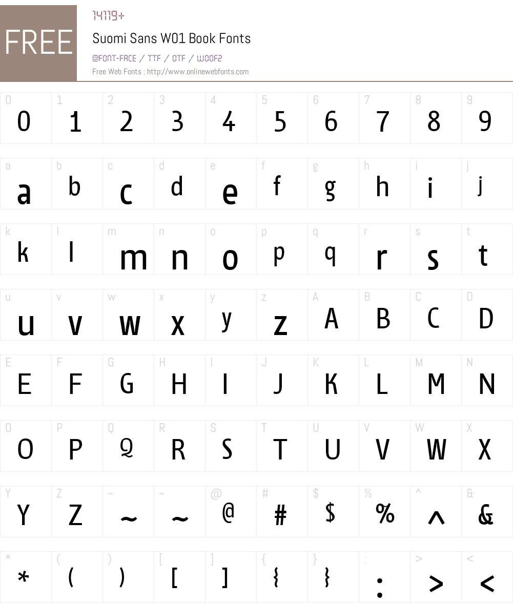 SuomiSansW01-Book Font Screenshots