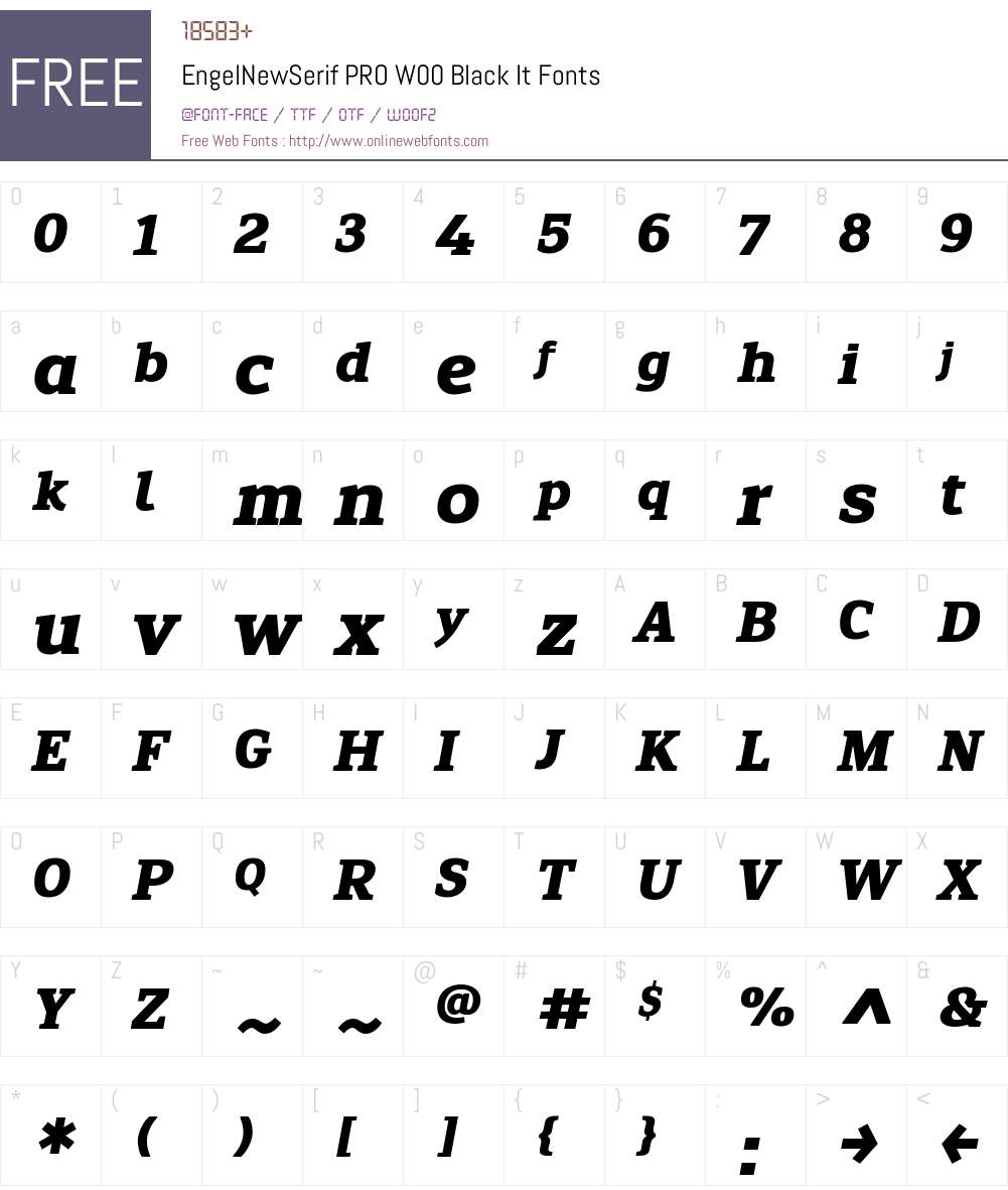 Engel New Serif Font Screenshots