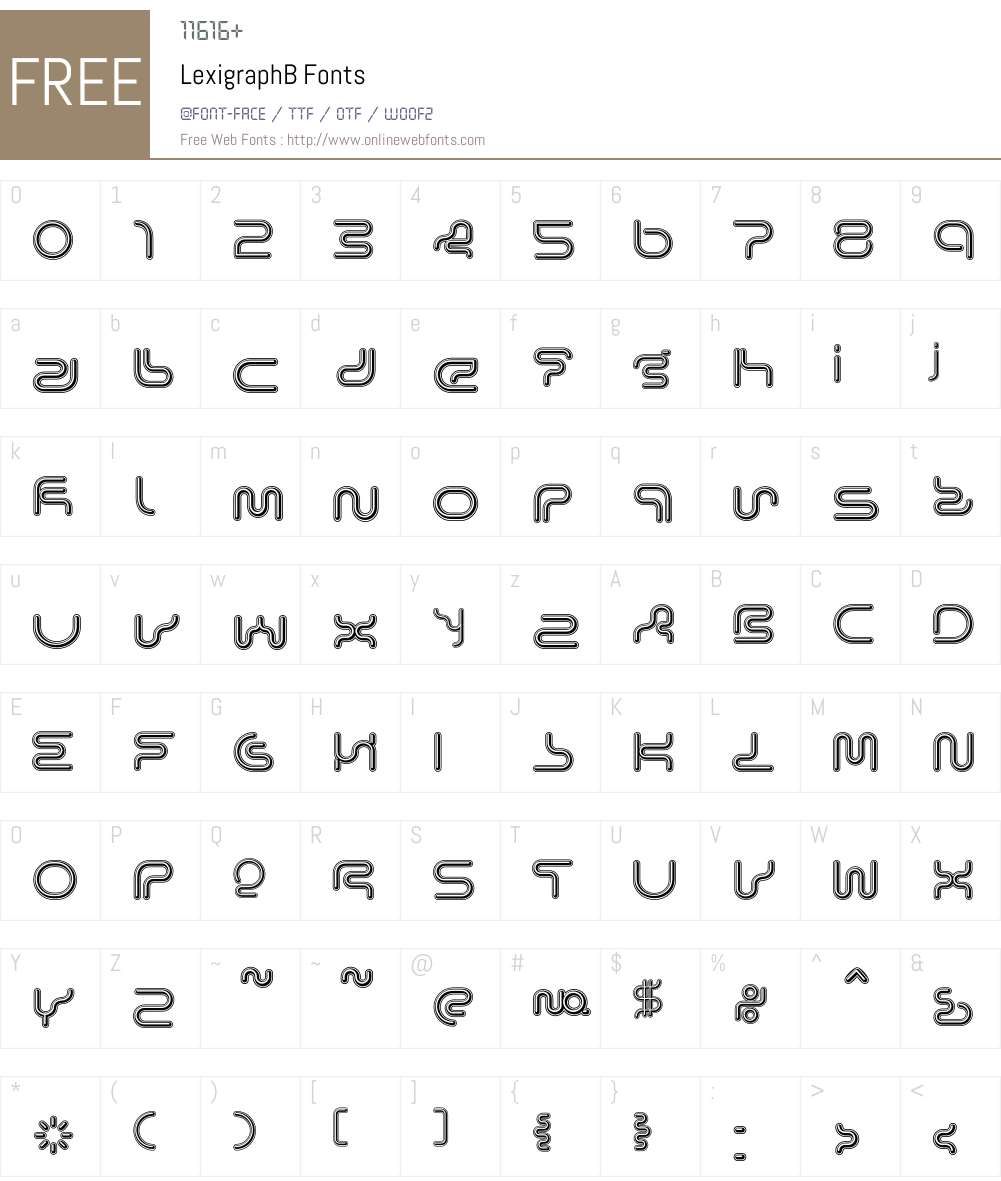Lexigraph Font Screenshots