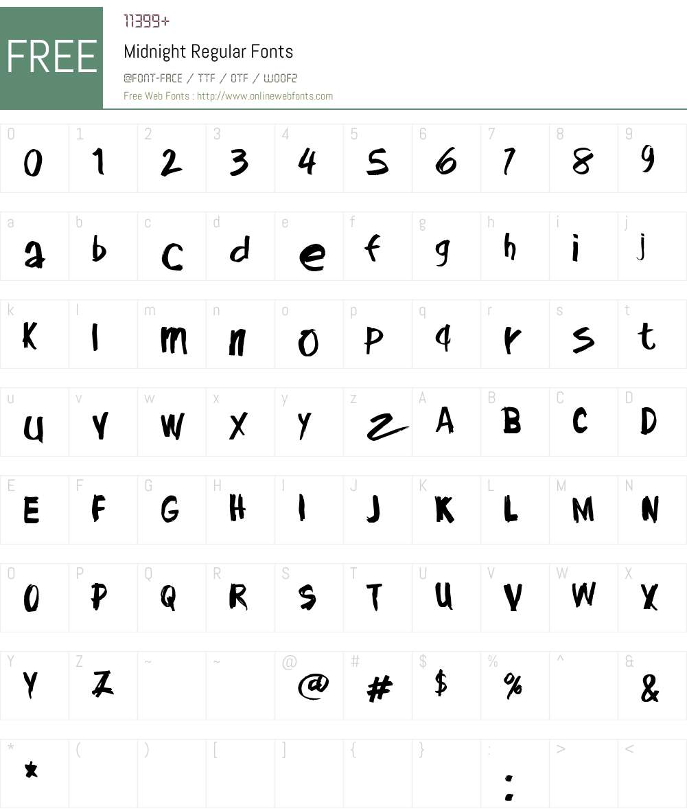 Midnight Font Screenshots