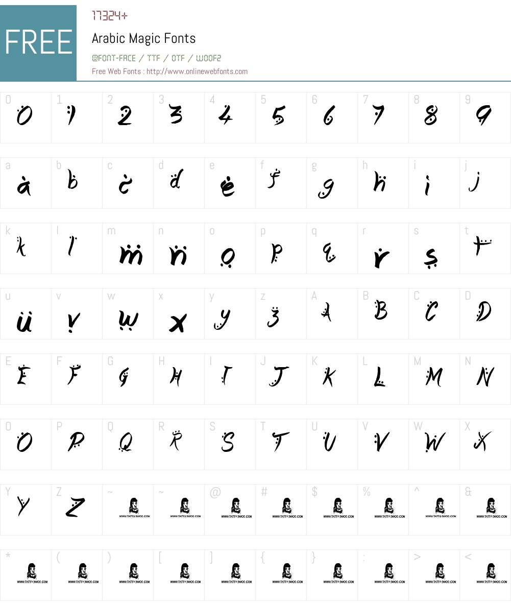 Arabic Magic Font Screenshots
