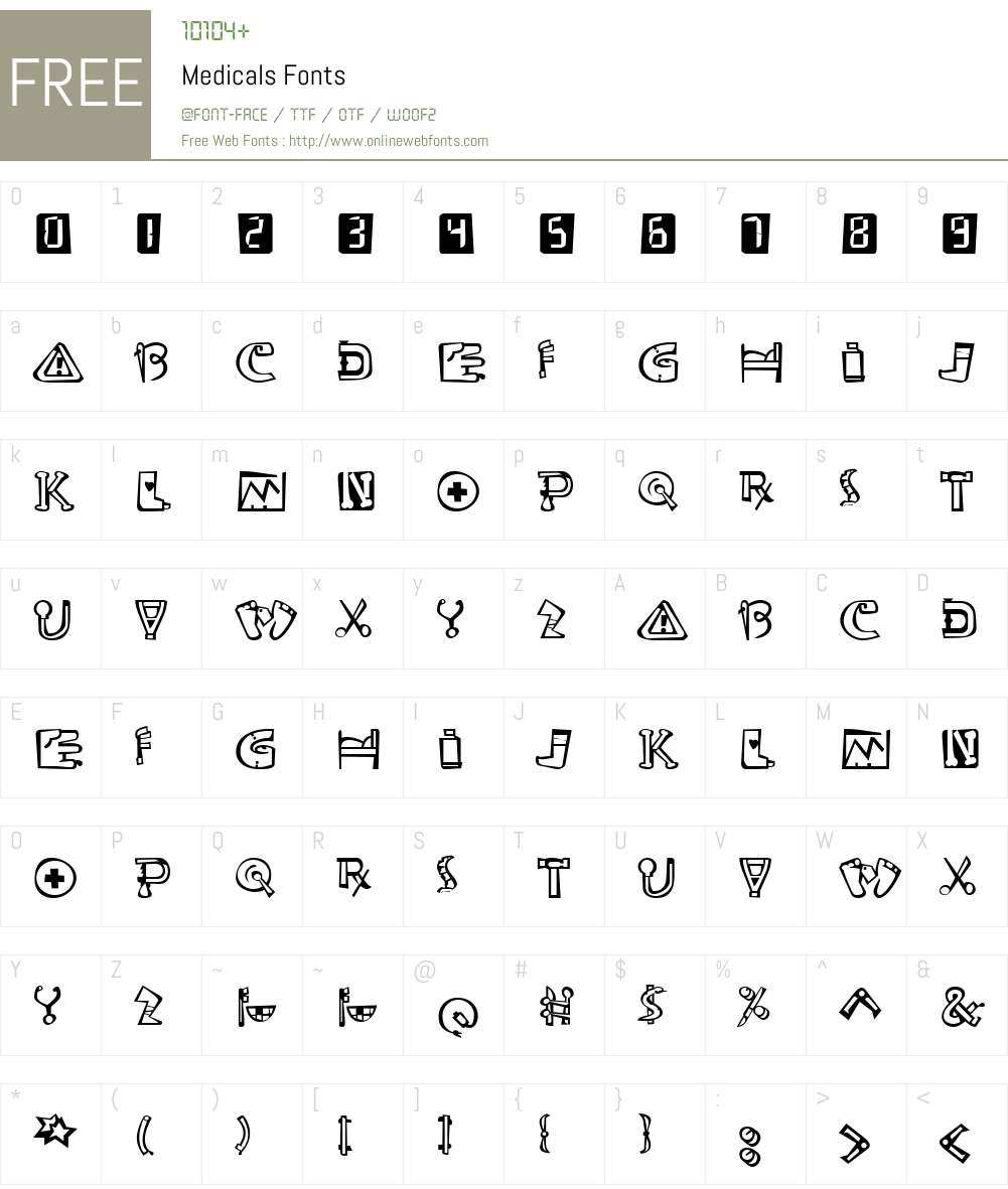 Medicals Font Screenshots