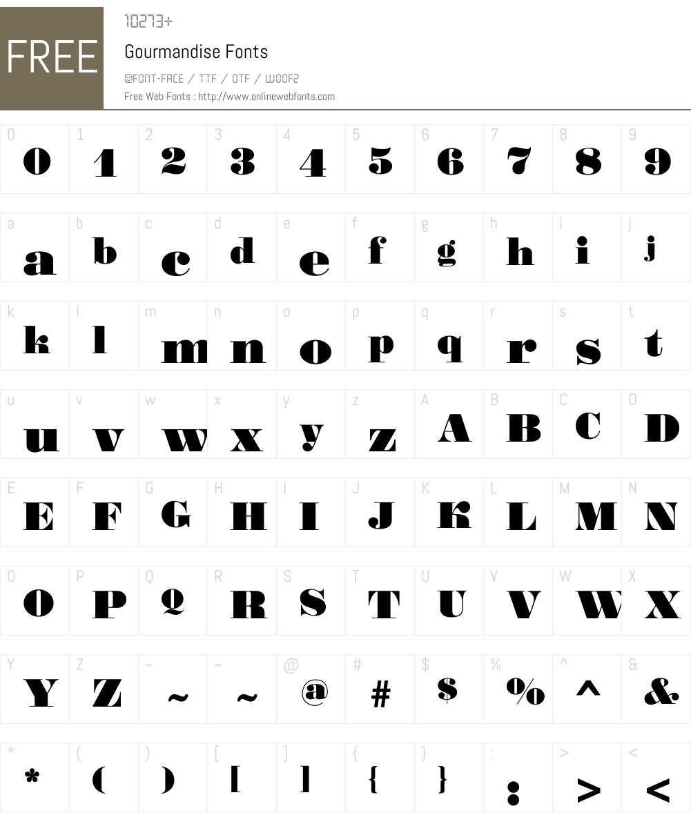 Gourmandise Font Screenshots