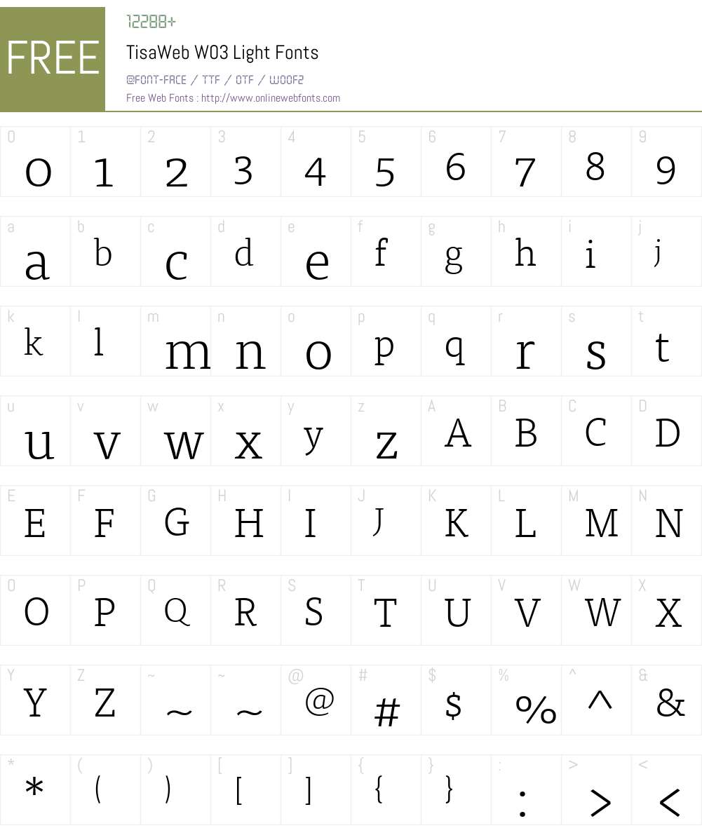 FF Tisa Font Screenshots