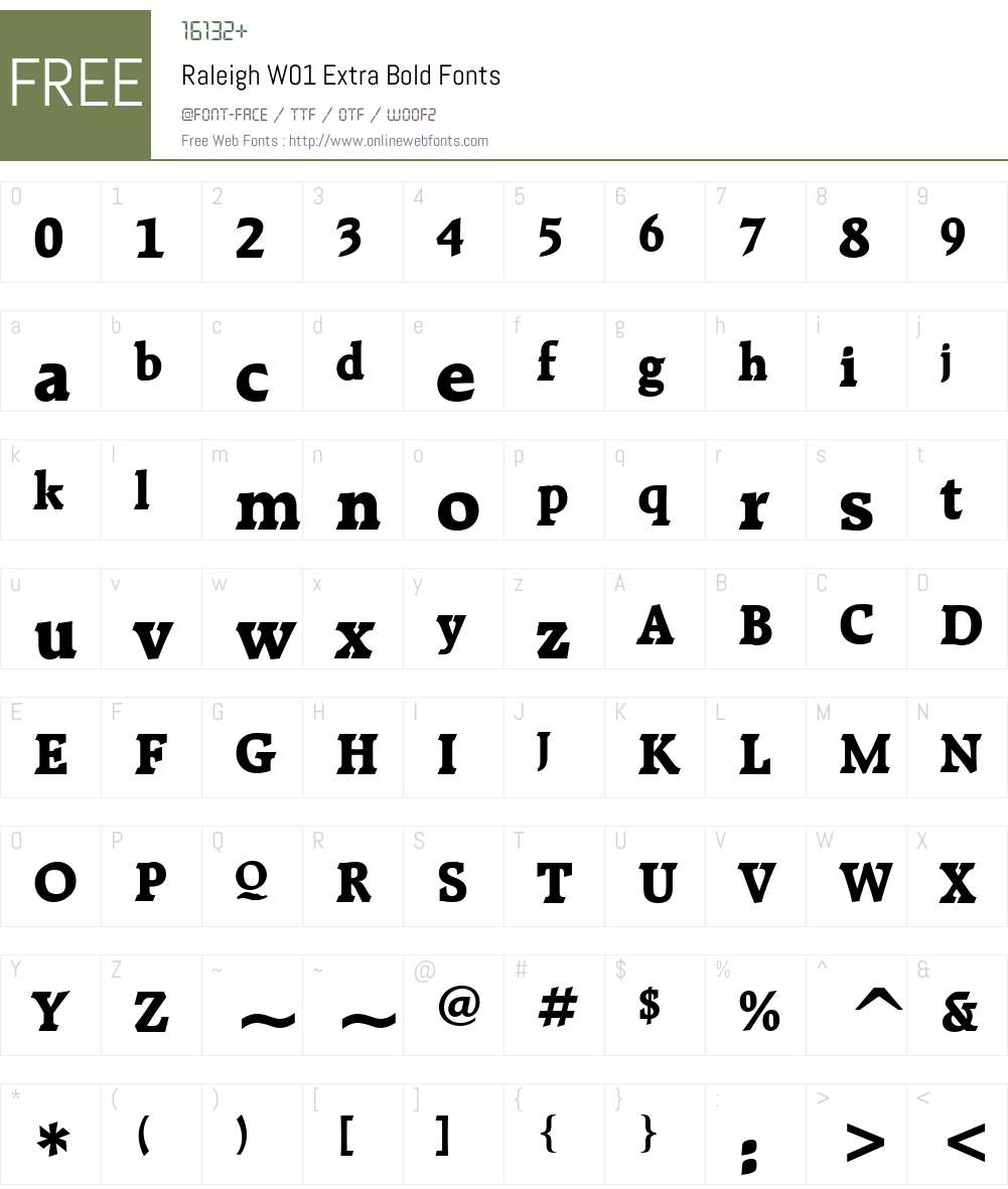 RaleighW01-ExtraBold Font Screenshots