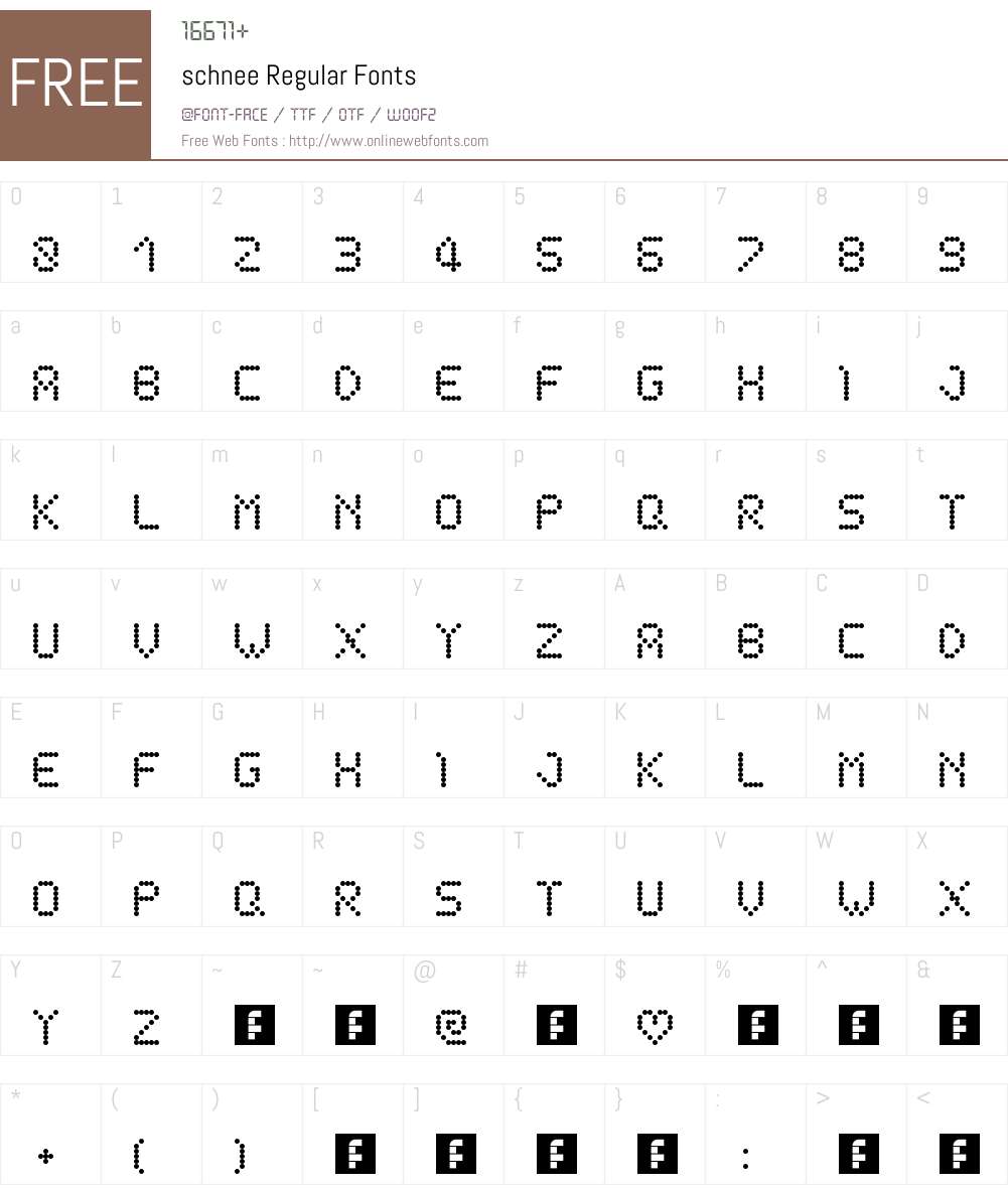 schnee Font Screenshots