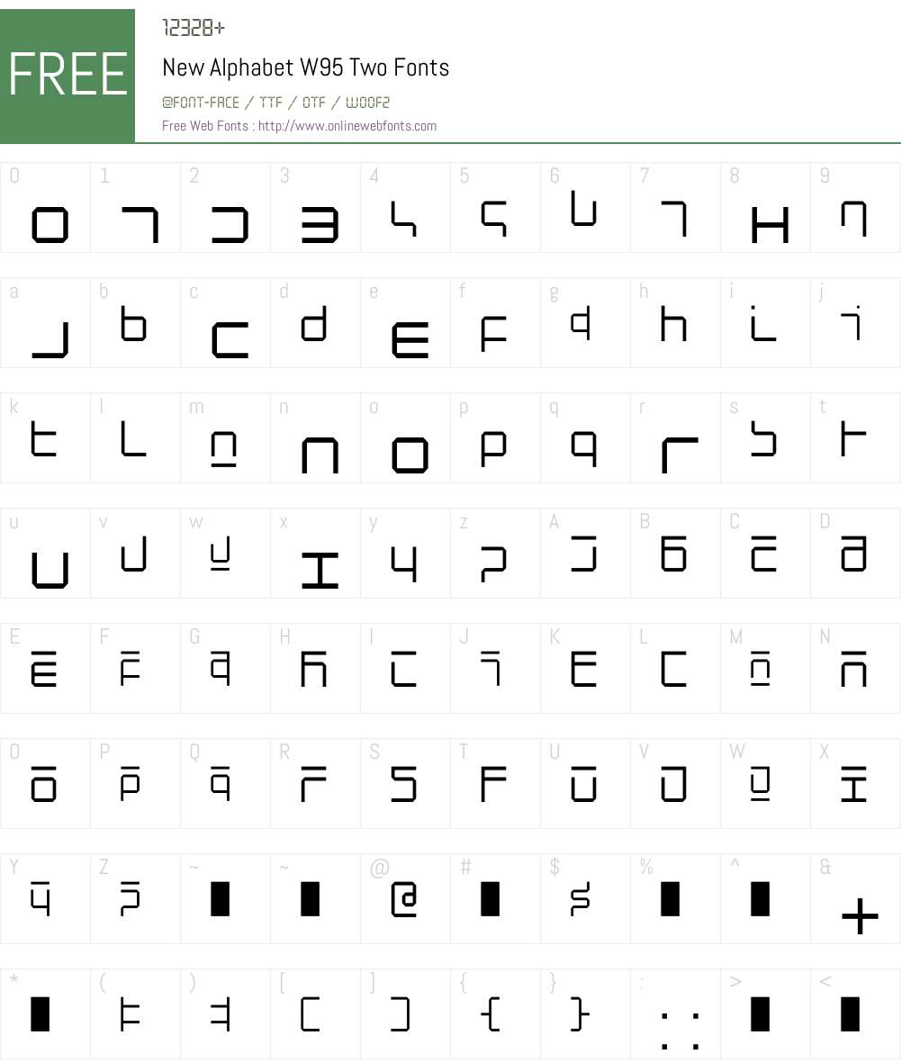 New Alphabet Font Screenshots