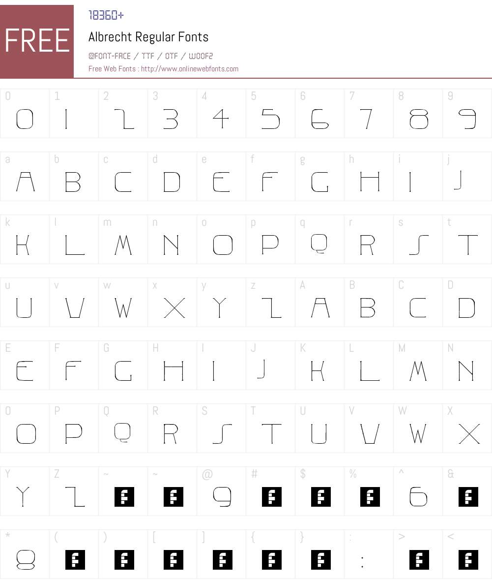 Albrecht Font Screenshots