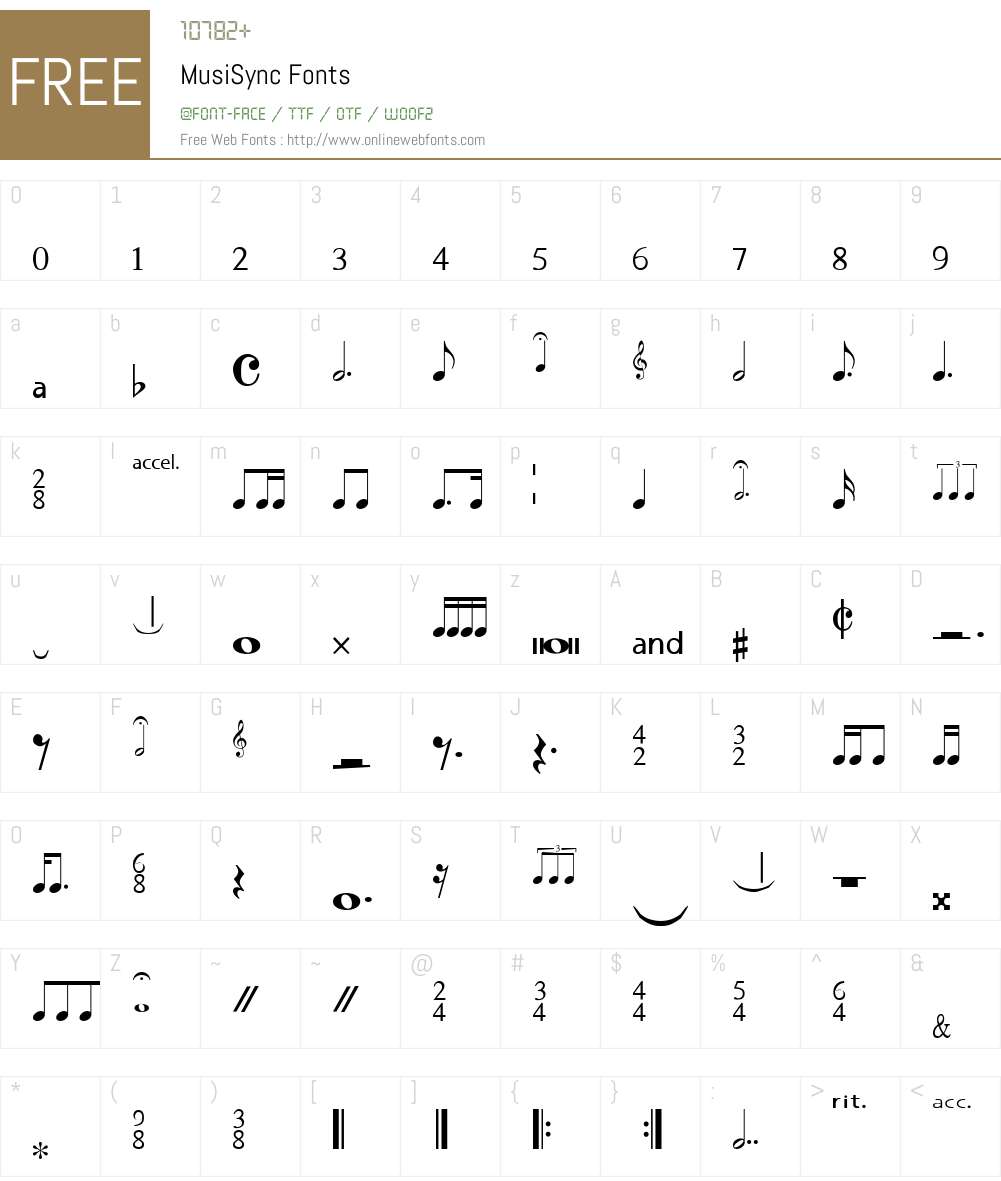 MusiSync Font Screenshots